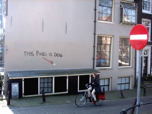 Dead pixel on a wall